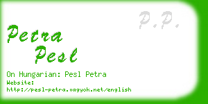 petra pesl business card